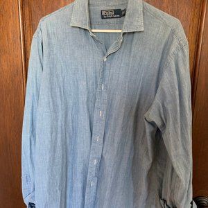 Ralph Lauren denim colored button up